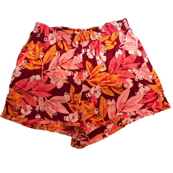 Loft Womens Shorts Size XXL Multicolor Tropical Leaf Print Vacation Resort Beach - Picture 1 of 8